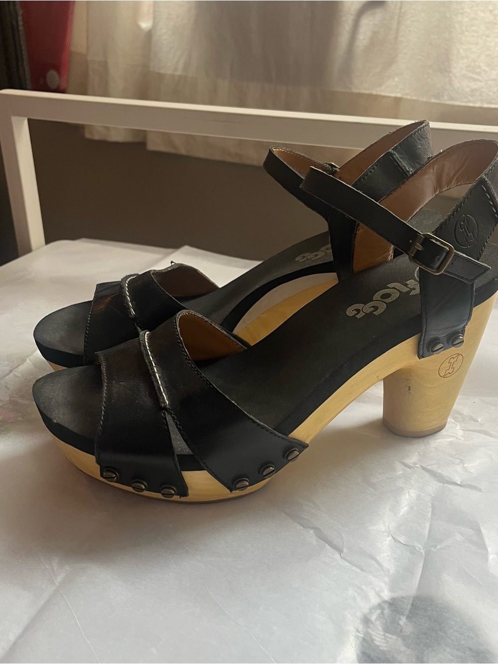 Flogg Black Platform Heels